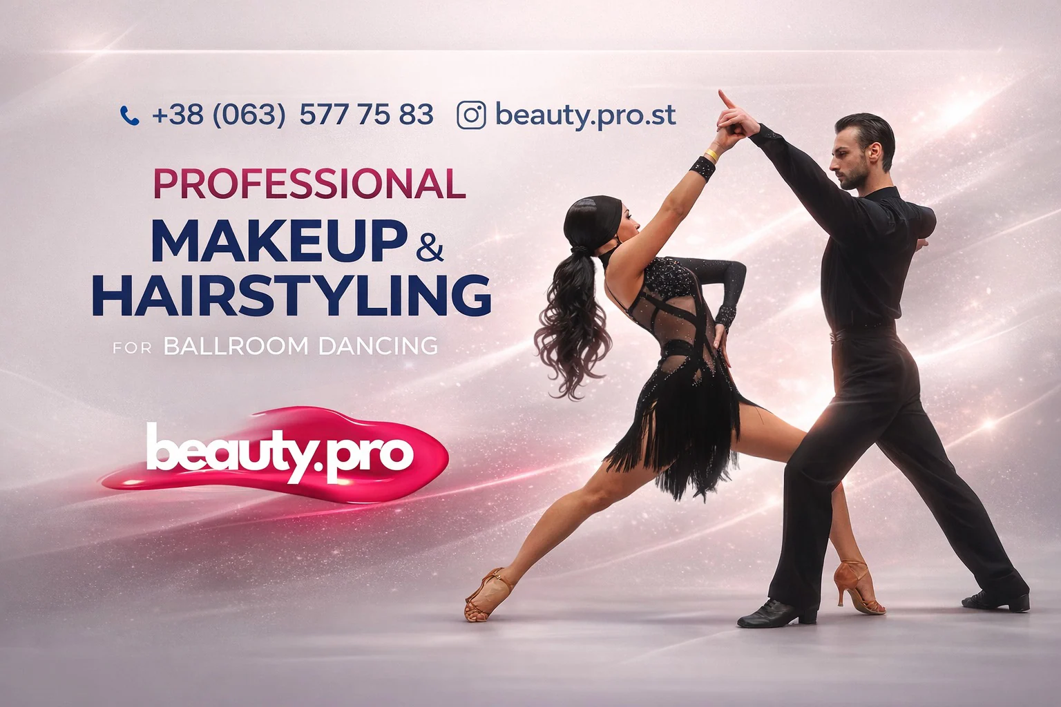 Beauty Pro Studios — maquilhagem e penteados para dança de salão